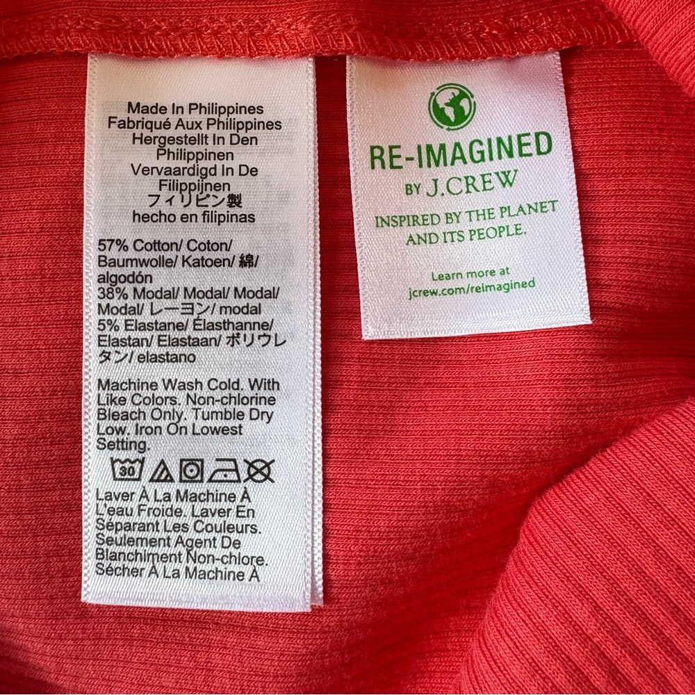J. Crew Coral Ribbed Tank Top S NWT - Picture 4 of 4